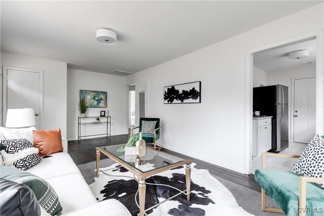 living room featuring hardwood / wood-style floors