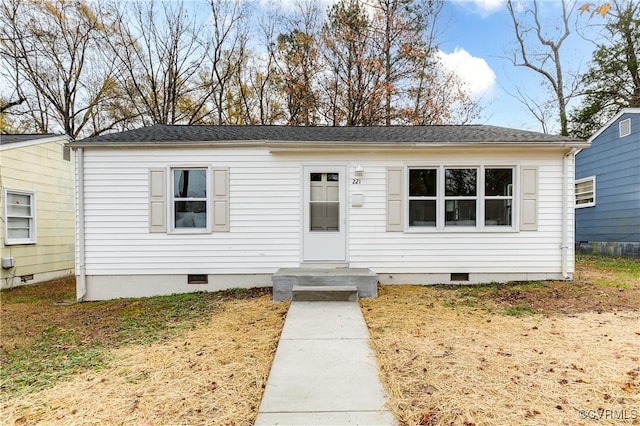 view of bungalow-style home