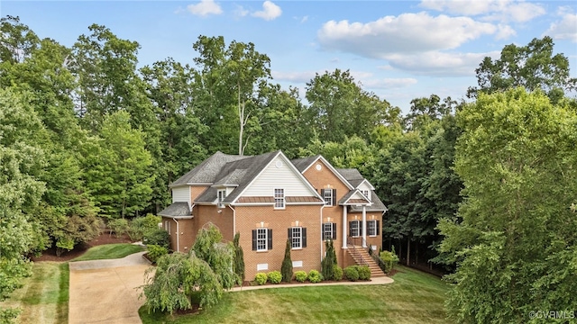 view of front property with a front yard