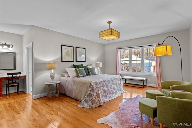 bedroom featuring light hardwood / wood-style floors