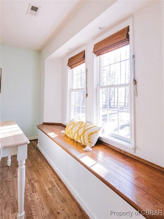 interior space featuring hardwood / wood-style flooring