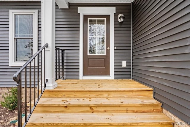 view of doorway to property