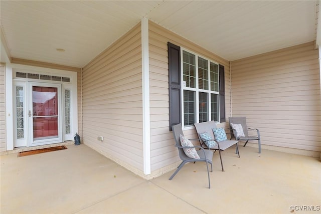 view of patio featuring covered porch