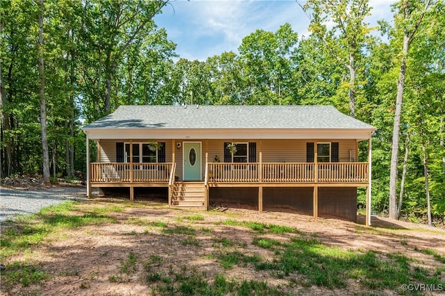 view of front of home with a porch