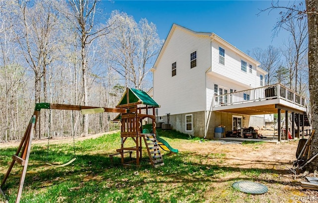 30284 Zoar Rd, Orange, VA 22508 - exterior space featuring a deck and a lawn