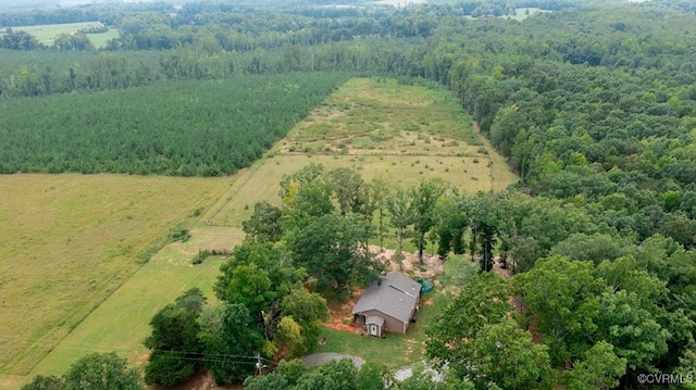 drone / aerial view with a rural view