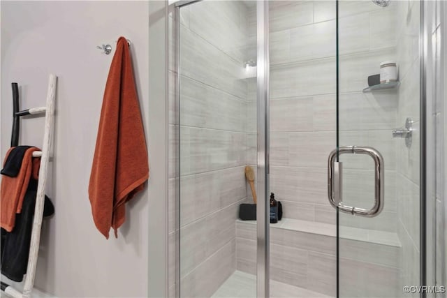 full bathroom featuring a stall shower