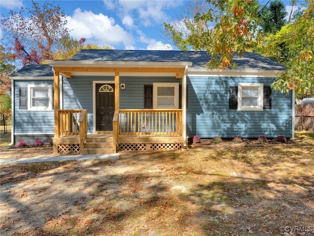 view of front of property with covered porch