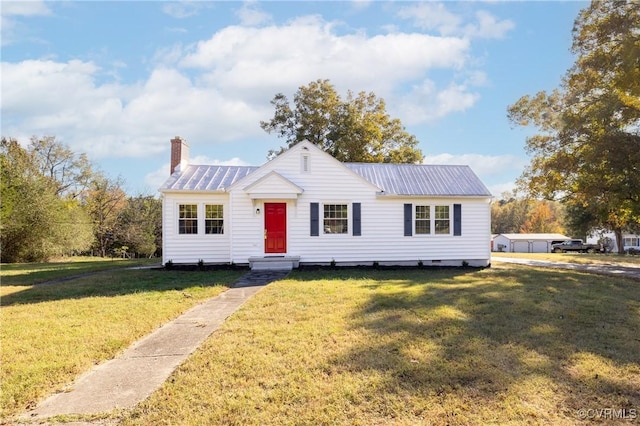 view of front of property with a front yard