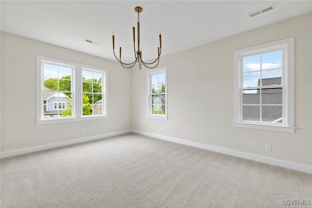 15812 W Millington Dr, Midlothian, VA 23112 - carpeted spare room featuring a chandelier and baseboards