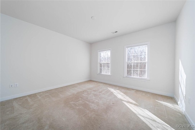 view of carpeted spare room