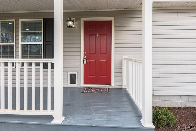 view of doorway to property