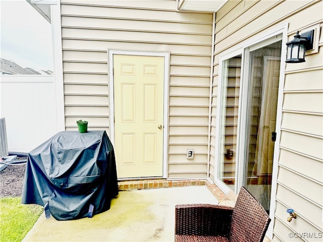 view of doorway to property