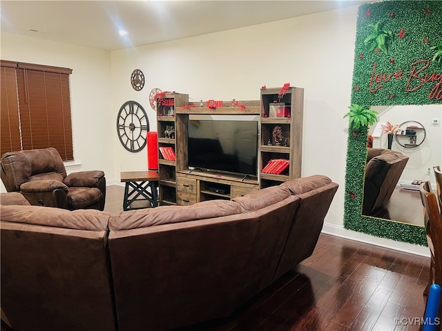 living room featuring hardwood / wood-style floors