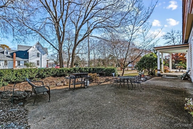 view of yard with a patio area