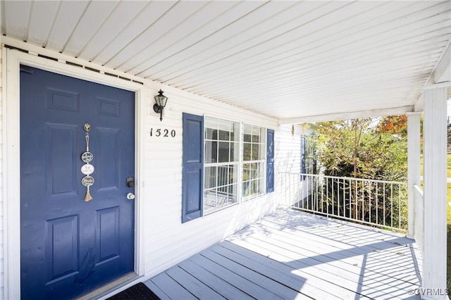 view of doorway to property