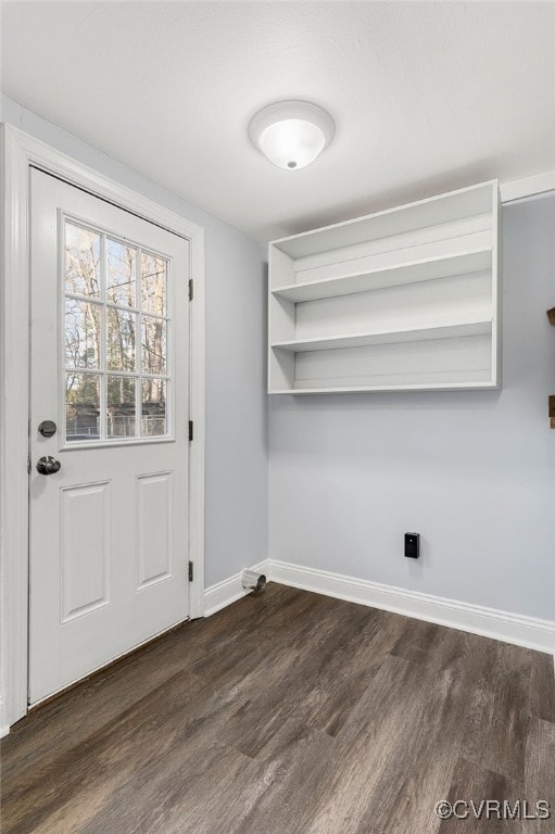 interior space featuring dark hardwood / wood-style floors