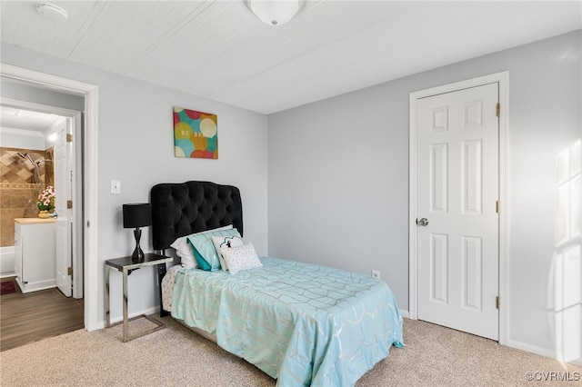 view of carpeted bedroom