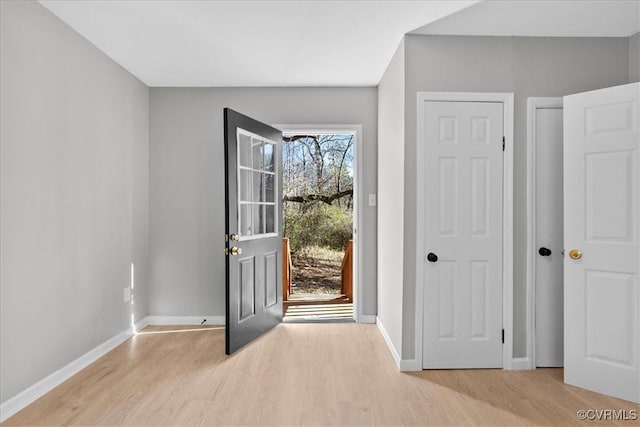 foyer featuring light hardwood / wood-style floors