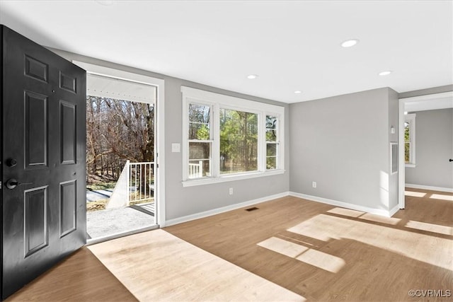 interior space featuring wood-type flooring