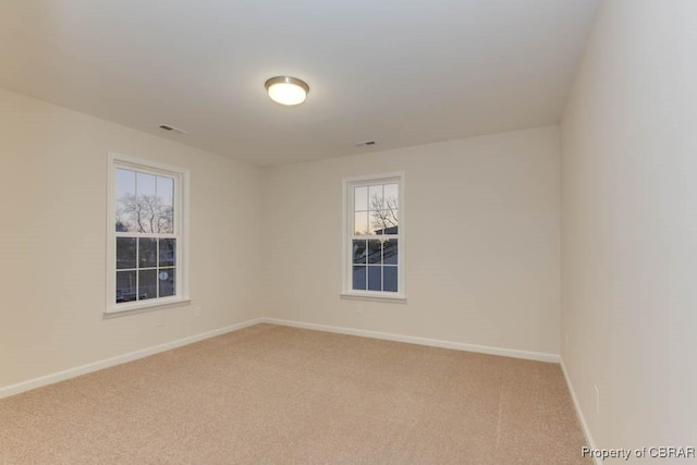 view of carpeted spare room