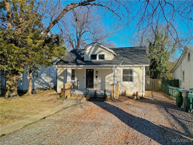 view of bungalow-style home