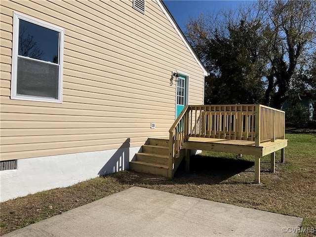 exterior space with a deck