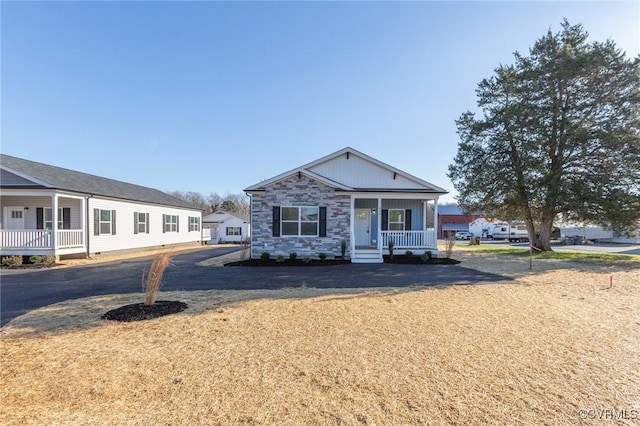 view of front of property with a porch