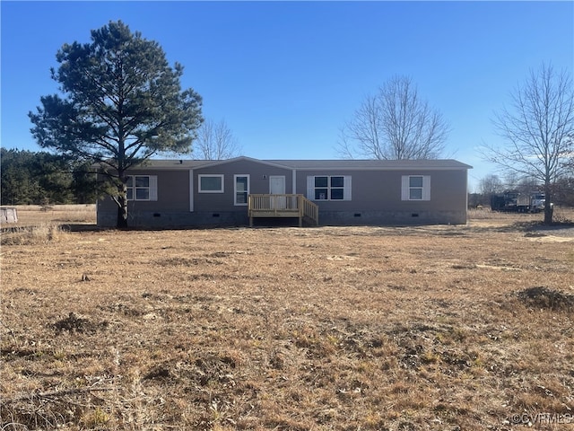 view of single story home