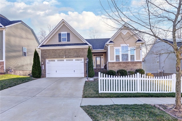 craftsman house with a garage