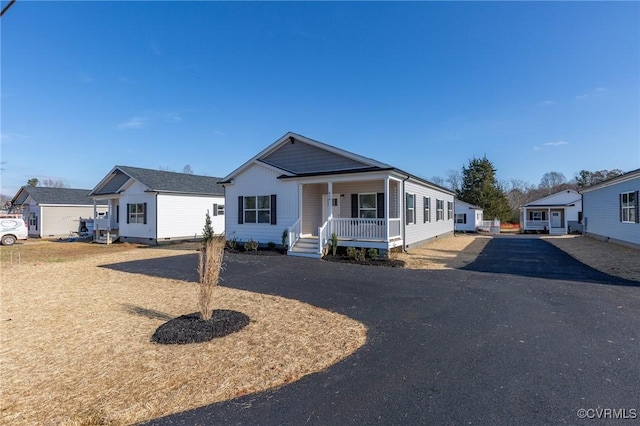 view of front of property with a porch