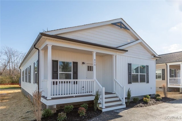 view of front of property with a porch