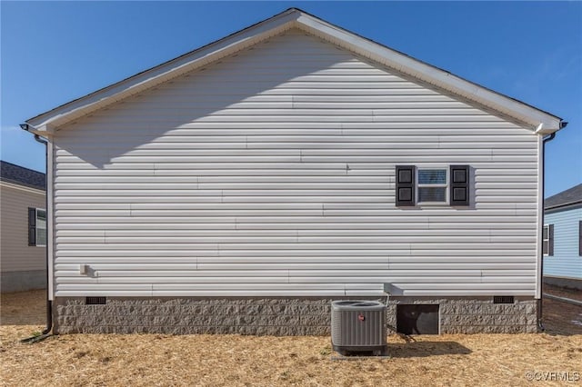 view of property exterior featuring cooling unit