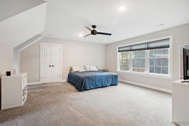 5080 Brandon Pines Way, Providence Forge, VA 23140 - bedroom featuring recessed lighting, carpet floors, a ceiling fan, and baseboards