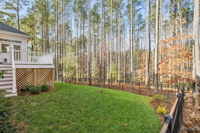 5080 Brandon Pines Way, Providence Forge, VA 23140 - view of yard with fence and a deck