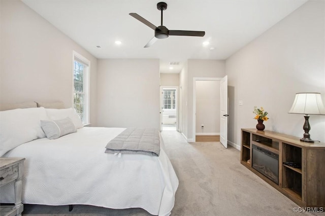 5080 Brandon Pines Way, Providence Forge, VA 23140 - bedroom with visible vents, baseboards, carpet flooring, and recessed lighting