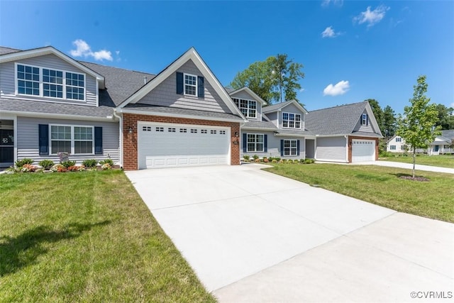 view of front of home with a front yard