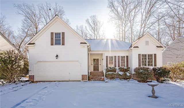 front of property featuring a garage