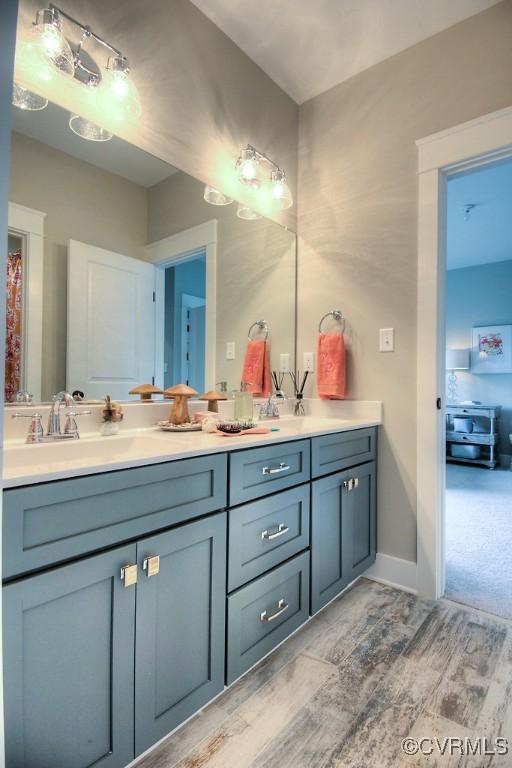 1509 Buford Rd, North Chesterfield, VA 23235 - full bath featuring double vanity and baseboards