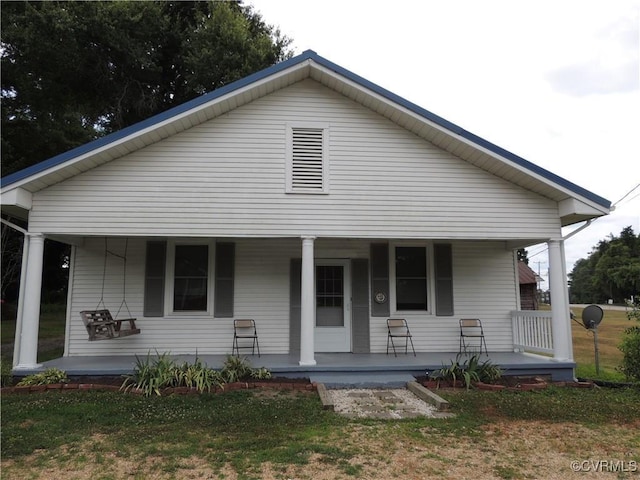 bungalow-style house featuring a porch