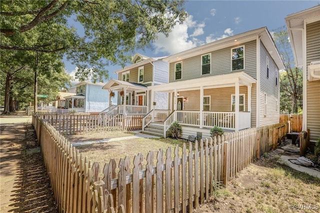 view of front of home with a porch