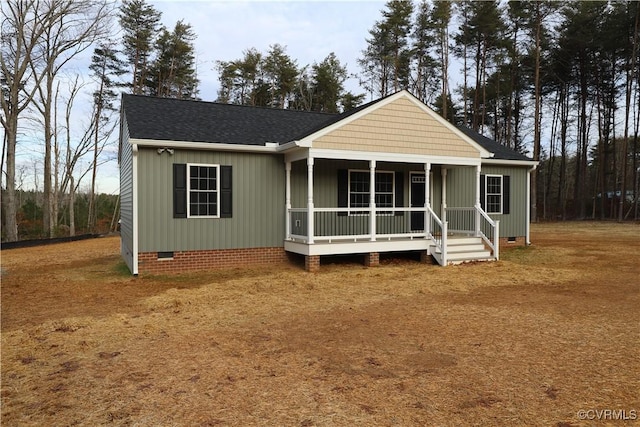 view of front of property with covered porch