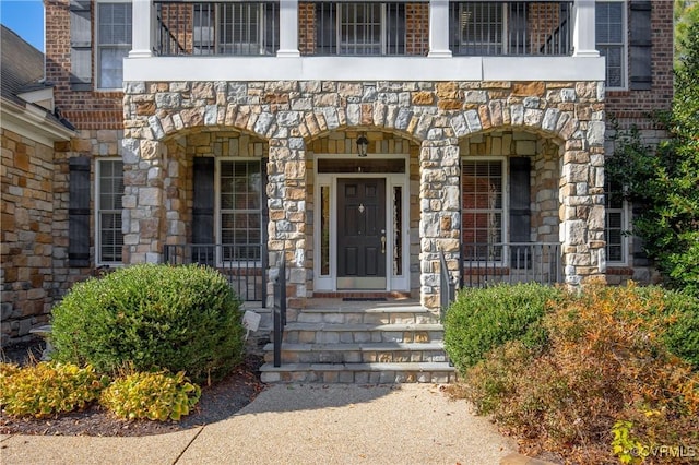 view of doorway to property