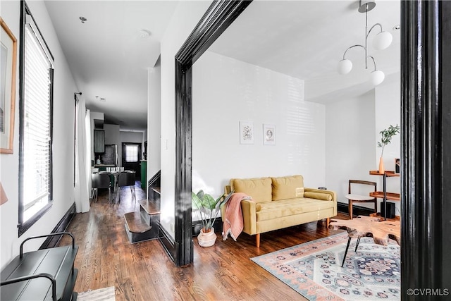 living room featuring hardwood / wood-style floors