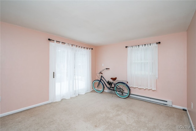 interior space featuring carpet flooring