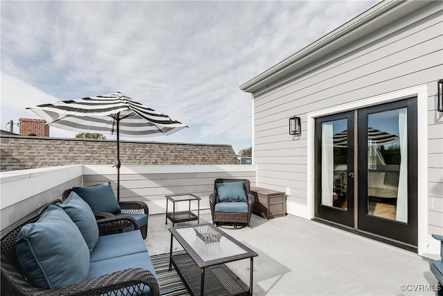 view of patio / terrace featuring an outdoor hangout area