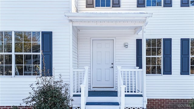 view of doorway to property