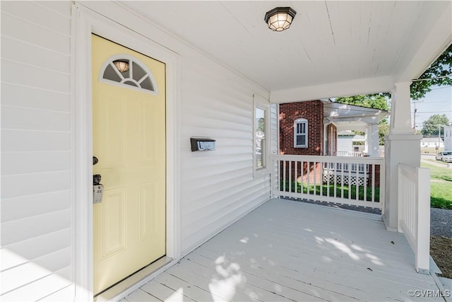 view of doorway to property