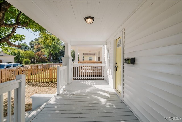 view of wooden deck