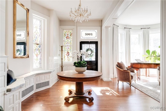 2002 Princess Anne Ave, Richmond, VA 23223 - entryway featuring a chandelier and hardwood / wood-style flooring
